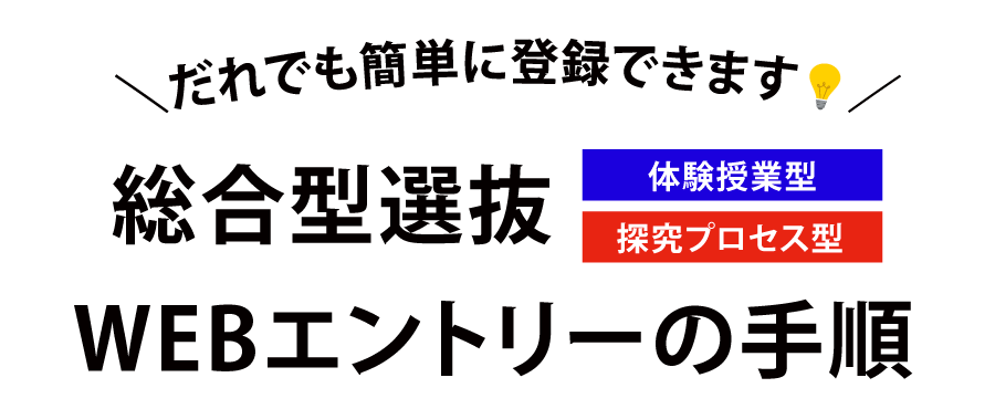 体験授業型入試エントリーの手順